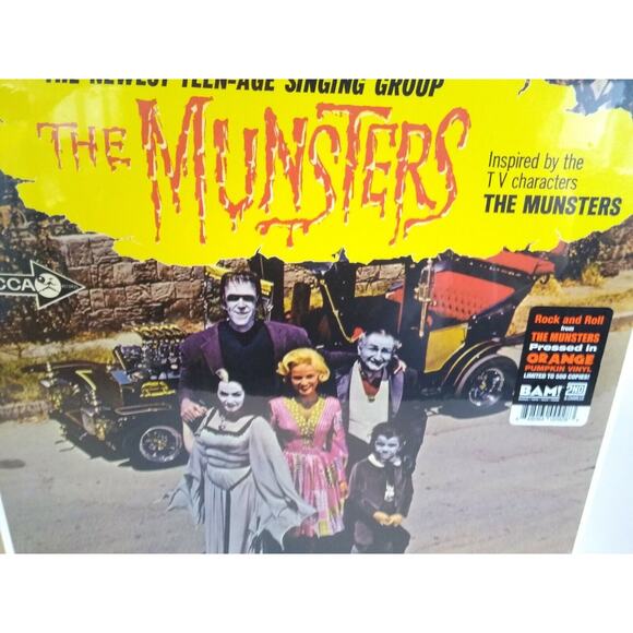 The Munsters Vinyl LP Record Album Halloween Surf Mod Monster Orange Pumpkin Ltd - Picture 4 of 5